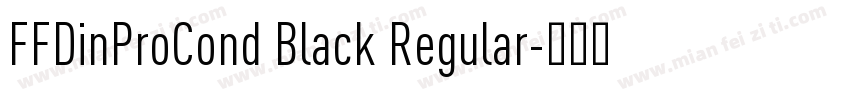 FFDinProCond Black Regular字体转换